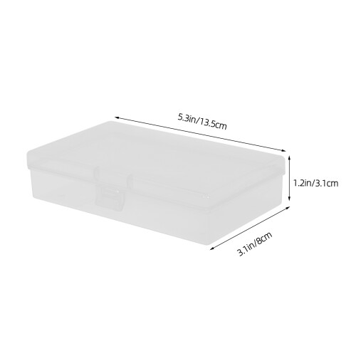 12Ud Mini Cajas Plásticas Transparentes Con Tapa Articulada 2