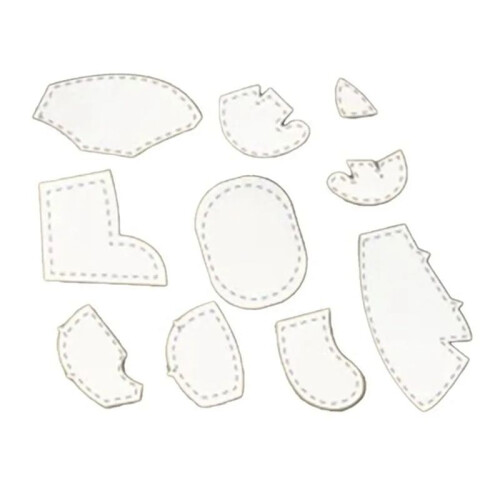 8Pcs/Set 10In Acrylic Template Ruler Set Memory Quilting Ruler for Sewing Template Patchwork A