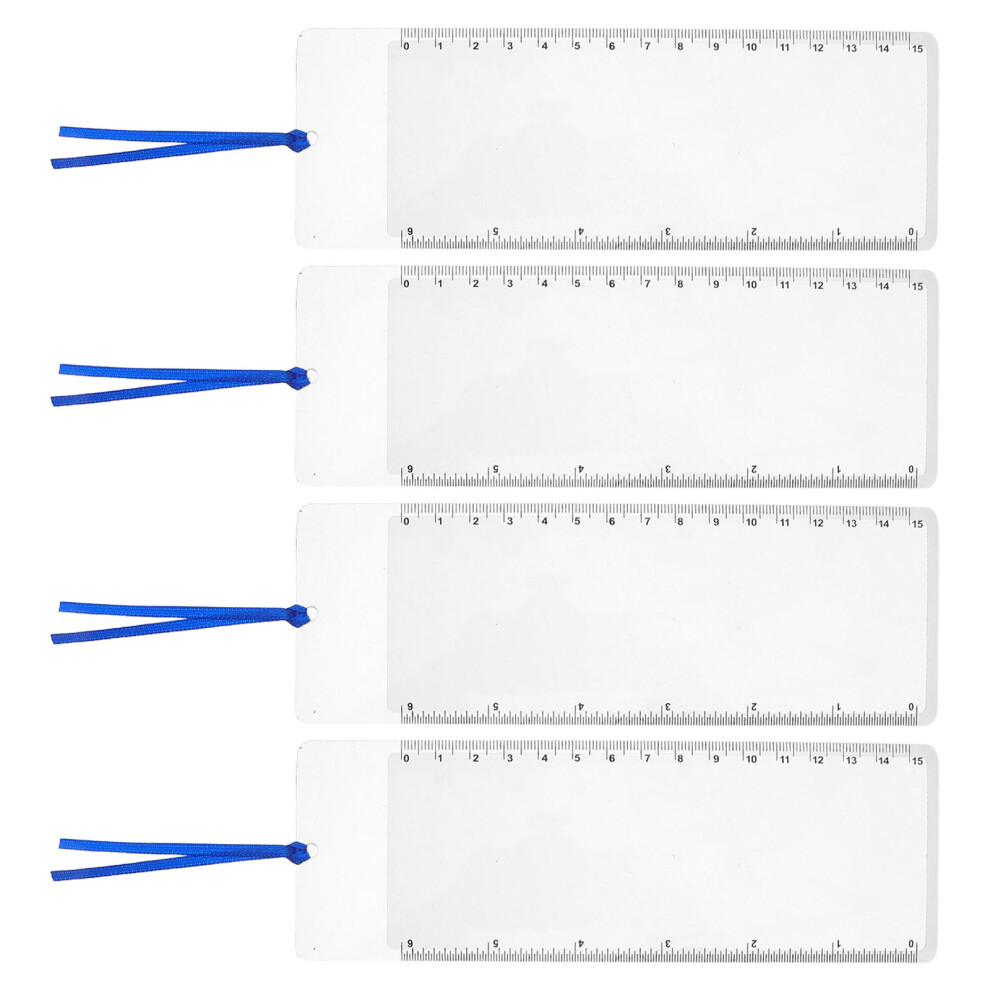 Iplusmile 4Pcs Lightweight Pvc Page Magnifier Bookmark For Reading Books Seniors