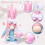 Easter Gnome Bunny - 2Pcs Handmade Swedish Tomte Plush Rabbits with Easter Egg and Carrot, Suitable As Easter Decoration 5