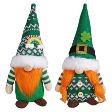 St Patricks Day Gnomes Set of 2 St Patrick'S Day Gifts, Faceless Elderly Irish Festisval Hanging Ornament for Home Decor