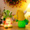 Cute Easter Gnome Gift, LED Light  Gnome Lamp with Hat, Gnome Indoor Decorations for Home Yellow 3