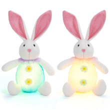 2 Stück Osterhasen-Dekorationen, Osterzwerge, LED Osterdekoration, Handgefertigte Schwedische Tomte-Puppe, Frühlingsdekorationen für Zuhause