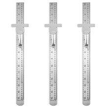 3-Pack Stainless Steel Ruler 15cm Metal Metric Ruler Set, Machinist'S Precision Millimeter Ruler, Measuring Tools