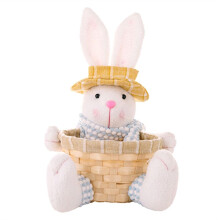 Pasen Snoep Schotel, Bunny Paasmand, Paas Snoep Opbergmand, Geschenkdoos voor Tafel Decor Paascadeau,B