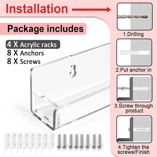 Transparent Paint Storage Box Wall-Mounted, Miniature Paint Rack, Paint Rack Organizer,  Paint Storage Rack 2