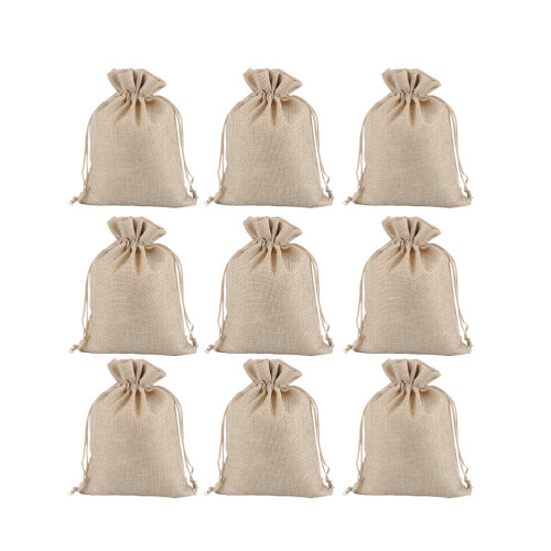 45Ud Bolsa Beige Para Dulces Y Navideños De Lino