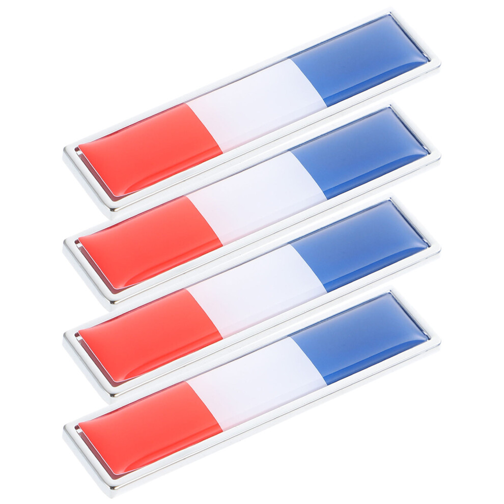 4Pcs Zinc Alloy French Flag Sticker 3D Metal Badge For Car Door Decor 3592565767537
