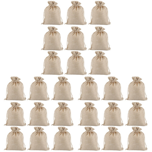 45Ud Bolsa Beige Para Dulces Y Navideños De Lino 1