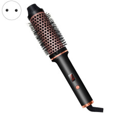 3in1 Ionique Bigoudi Lisseur Professionnel Fer à Friser Chauffant Brosse de Coiffure Anti-Brûlure Brosse Thermique Prise Ue