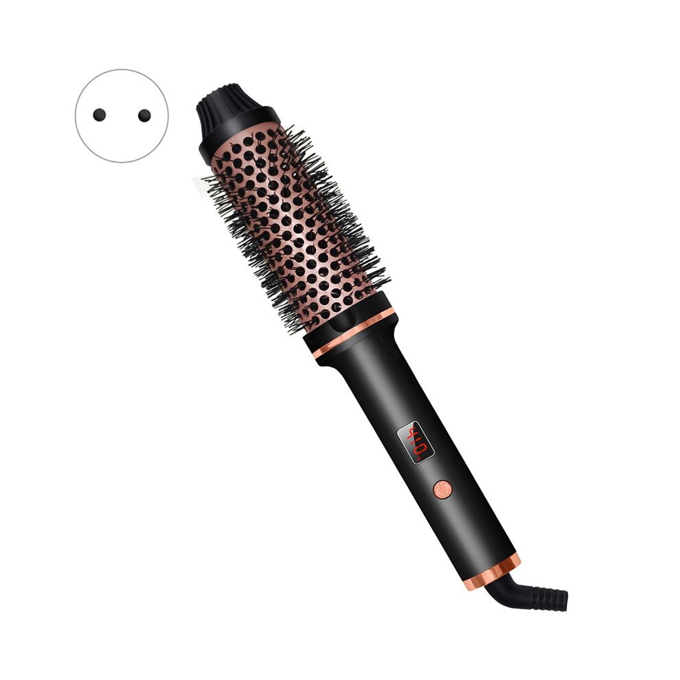 Exogio 3In1 Ionic Hair Curler Straightener Professional Curling Iron Heated Hair Styling Brush Anti-Scald Thermal Brush Eu Plug