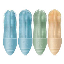 Dog Toothbrush, 4 Pack Dog Tooth Brush, 360 Cleaning Finger Toothbrush for Dogs, Silicone Dog Finger Toothbrush
