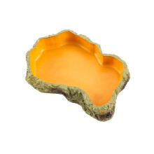 Reptile Feeding Bowls Terrarium Plate Reptile Feeder Amphibian Feeding Bowl for Frog Tortoise Bearded Dragon Turtle,M