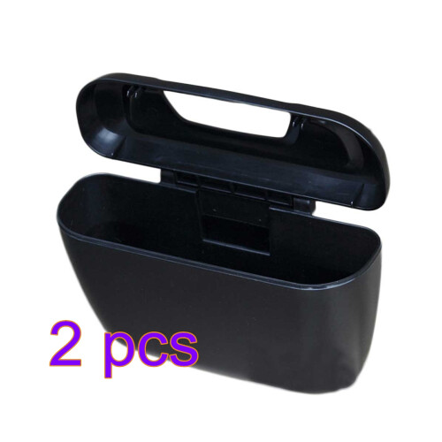 Set Of 2 Hang-Type Trash Bin Auto Garbage Container Car Wastebasket