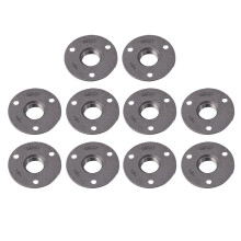 Industrial Black Threaded Floor and Wall Mounted Flanges