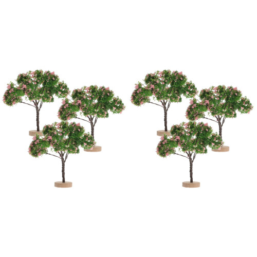 6 Pcs Train Scenery Landscape Trees Miniature Architecture Diy 2
