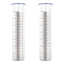 2pcs Plastic Rain Gauge Replacement Tube with 7 Inch Capacity Rain Water Gauge for Garden Yard Outdoor