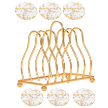 Juego De Posavasos De Acrílico Con Soporte Para Tazas Y Vasos