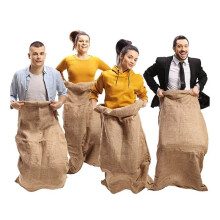 60 X 100 cm Kartoffelsack, Spieltasche, Jutesack, Outdoor-Rasenspiel, Kinder, Erwachsene, Grillparty, Jutesack