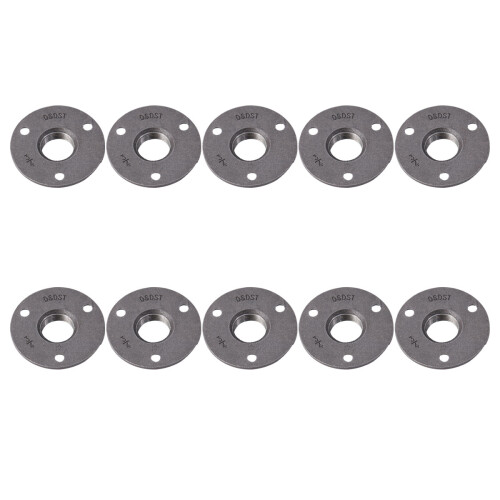 Industrial Black Threaded Floor and Wall Mounted Flanges 2