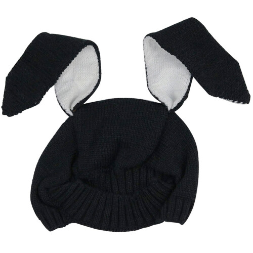Gorro Con Orejas De Para Niños Negro Cómodo 2