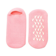 2Pares Calcetines De Gel Para Talones, Con Hidratación Y Cuidado Rosa