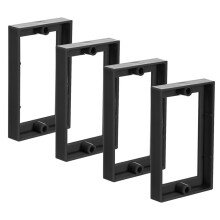 4Pcs 1/2Inch Single Gang Outlet Box Extender,Electrical Outlet Extender Receptacle Extender Outlet Extension Box Black