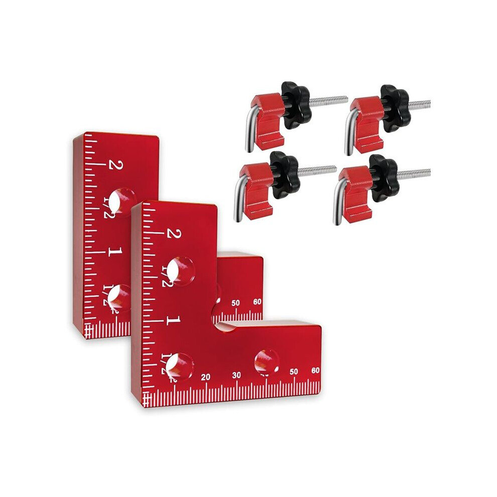 90 Degree Positioning Squares 2 Pack, Aluminium Alloy Clamping Squares For Woodworking, Clamping Assembly Squares 6032229963761