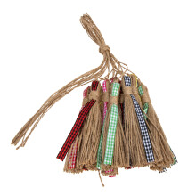 12Ud Borlas De Cuerda Natural Para Artesanía Con Y Colgantes