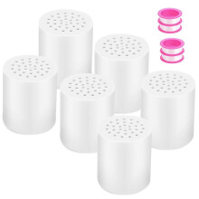 20 Stage Shower Filter Replacement Cartridge, Shower Heads Filter Refill for Hard Water Purifier Remove Chlorine 6PACK