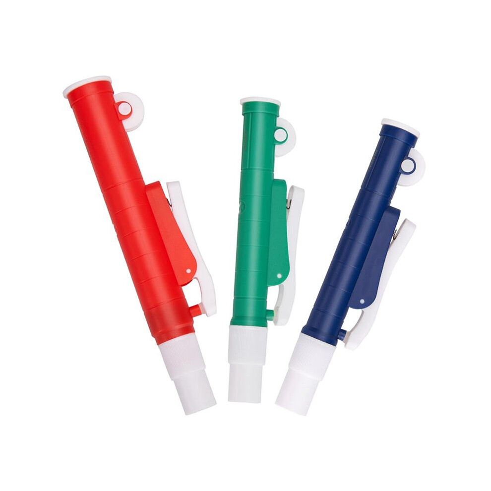 Pipette Pumps, 3Pcs Lab Handheld Pumps: 2Ml 10Ml 25Ml Fit Glass Or Plastic Pipettes Green/Red 6034166003951