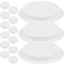 200Pcs White PVC Eyelash Holder Flower Glue Palette for Lash Extension
