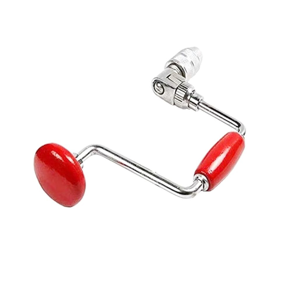 Swing Bit Brace-Carpenters Bit Brace Useful Steel Ratchet With Jaw Chuck Non-Slip Handle Woodworking Tool 6032616942553