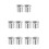 10Pcs Copper Bathtub Valve Silver Shower Mixer Handle Easy Install 6