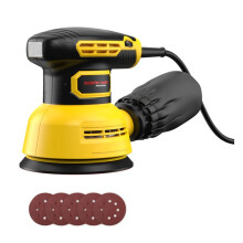 5-Inch Random Orbital Sander 12000RPM 6 Variable Speed Sander Machine with 5Pcs Sandpapers for Woodworking EU Plug