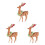 3St Multi Kleur 3D Rendier Xmas Geschenk Decor 8
