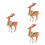 3St Multi Kleur 3D Rendier Xmas Geschenk Decor 4