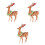 3St Multi Kleur 3D Rendier Xmas Geschenk Decor 6