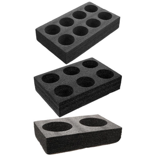 3Ud Porta Vasos Negro De Espuma Epe Para Café Y Sin Derrames
