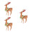 3St Multi Kleur 3D Rendier Xmas Geschenk Decor 10