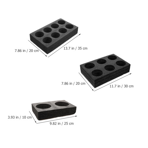 3Ud Porta Vasos Negro De Espuma Epe Para Café Y Sin Derrames 1