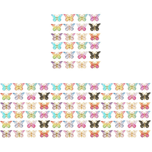 96 Pcs Replaceable Push Pin Thumbtacks Butterfly Shape Map Supply 2