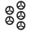 5Pcs Black Iron Wheel Handles for Valve Replacement Industrial Use 6