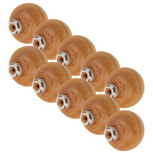 30Pcs Wood Handles for File Tools Sturdy Light Brown Metal Collar Grip