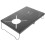 2Pièces Table Camping Aluminium Pliable Noir 11