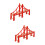 2pcs Track Toys Model Wooden Bulk 5