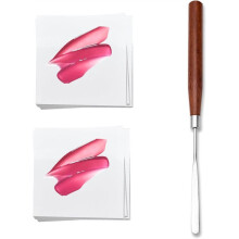 Art Palette Paper - 100pcs Mixing Palette Waterproof Double Sided Art Paper with 1pcs Stirring Rod for Clay