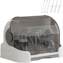 Baby Bottle Organizer, Covered Storage Box for Bottles - Dustproof Container for Breast Milk and Kitchen, Bathroom