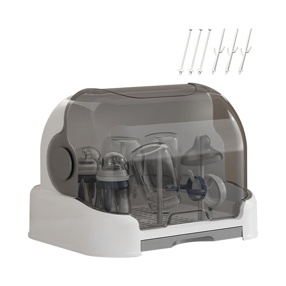 Baby Bottle Organizer, Covered Storage Box For Bottles - Dustproof Container For Breast Milk And Kitchen, Bathroom Exogio