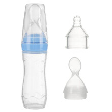 Mamadeira com Ponta de Colher de Silicone Macia para Cereais de Arroz, Colher de Silicone para Mamadeira de Bebê, Mamadeira para Suplemento Alimentar